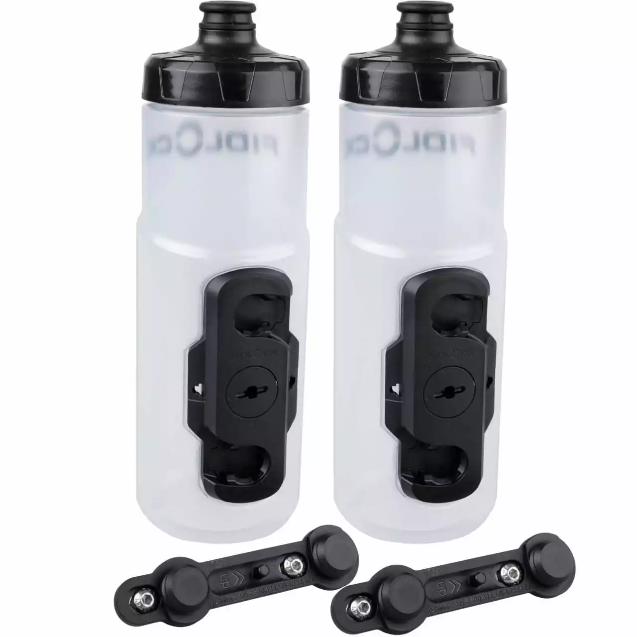 Fidlock TWIST Clear (transparent) Trinkflasche + Flaschenhalter 2er Set (Neue Version, Ohne Gravity 3 Fidlock TWIST Clear (transparent) Trinkflasche + Flaschenhalter 2er Set (Neue Version, Ohne Gravity