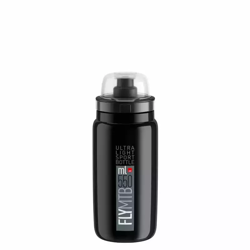 Elite Trinkflasche Fly MTB 550 Ml Schwarz-Grau 3 Elite Trinkflasche Fly MTB 550 Ml Schwarz-Grau