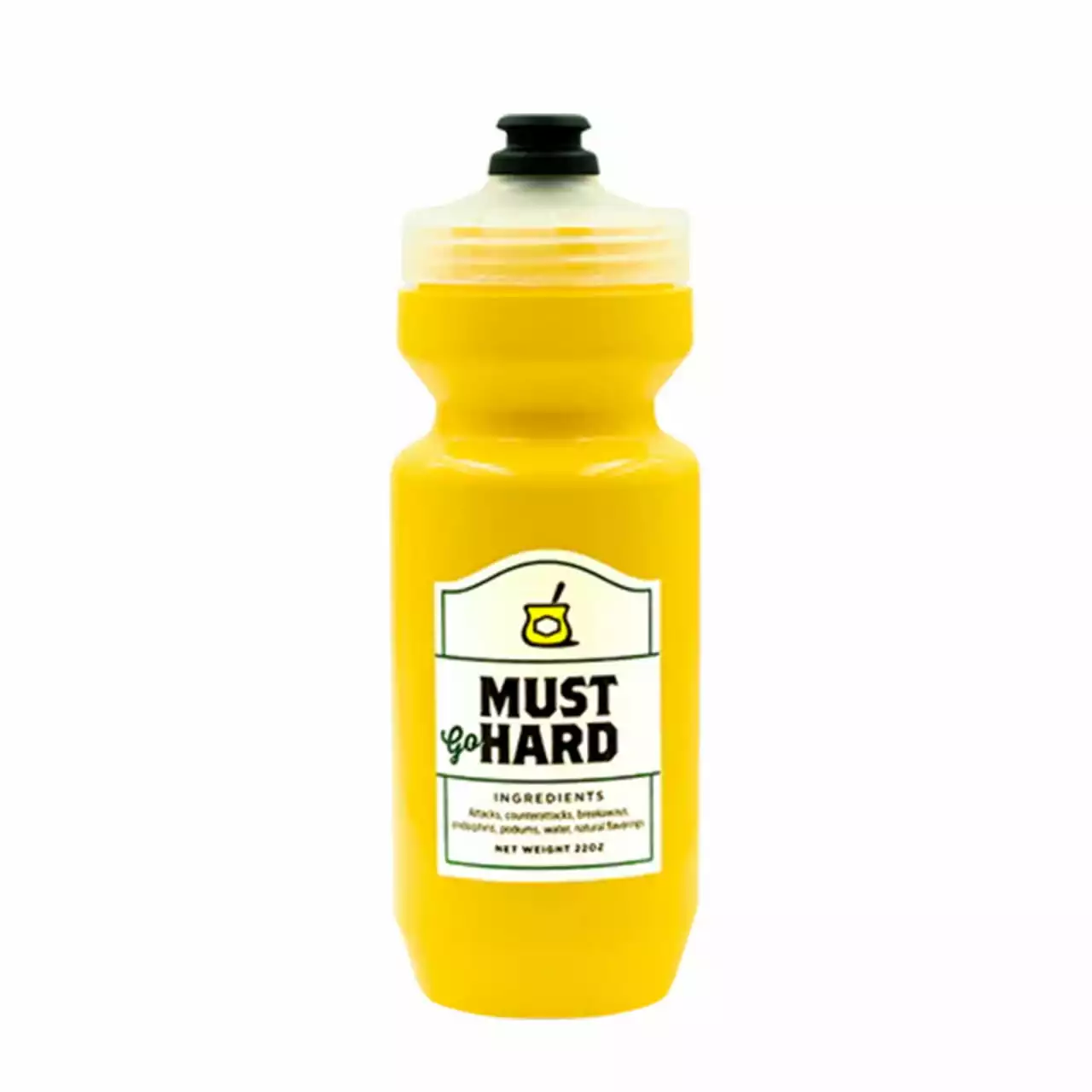 Spurcycle Must Go Hard Wasserflasche 650 Ml - Gelb 3 Spurcycle Must Go Hard Wasserflasche 650 Ml - Gelb